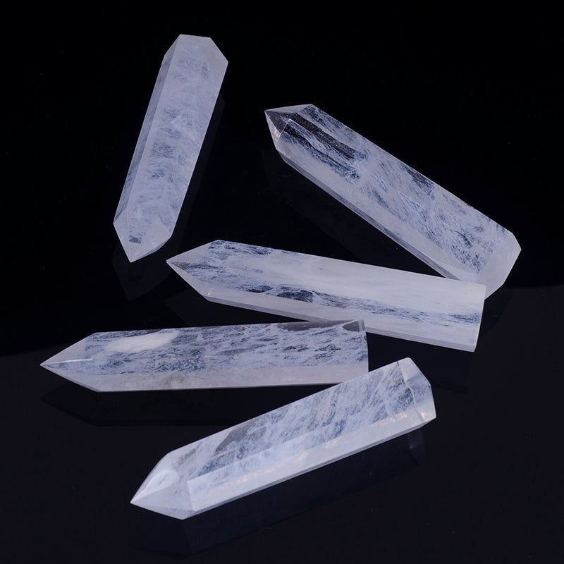 Derritiendo hermoso cristal blanco piedra de fundición varita de cristal