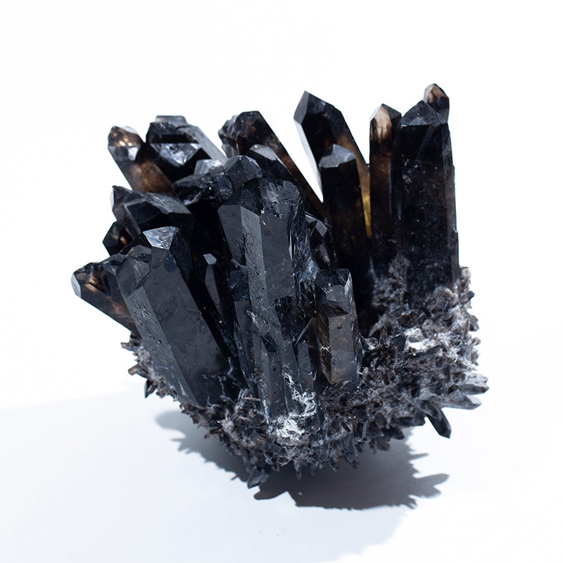 Black DRUSE mineral specimen quartz cluster