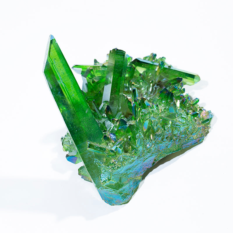 Wholesale green electroplate cluster quartz crystal cluster for healing