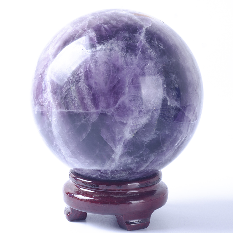 Natural purple fluorite spherical crystals
