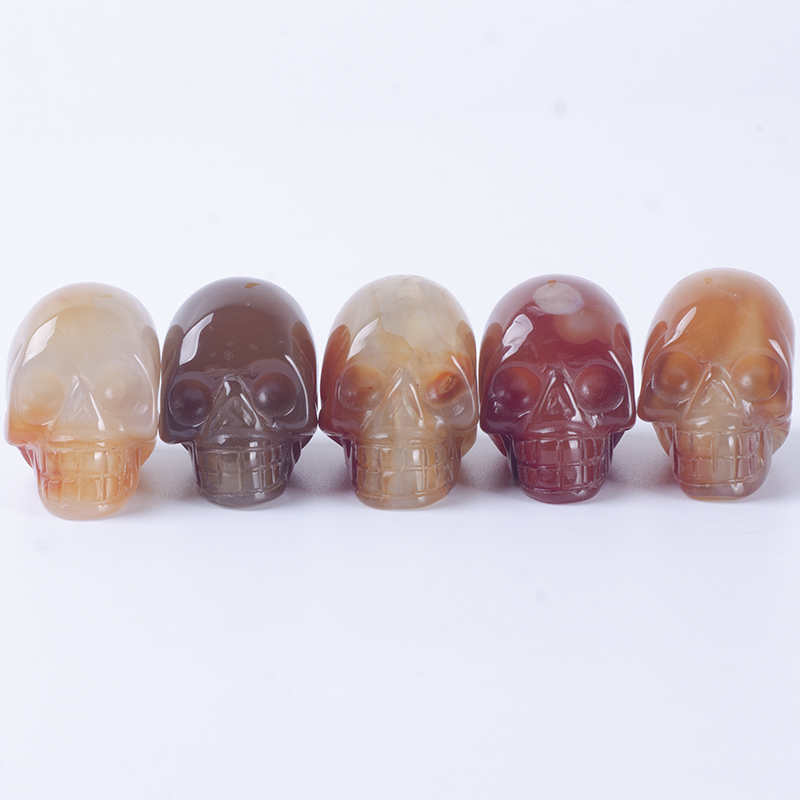 Natural skull carving agate
