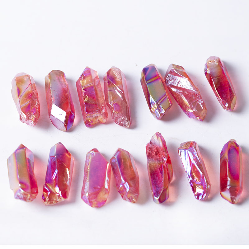 High quality natural crystal healing stone electric plating