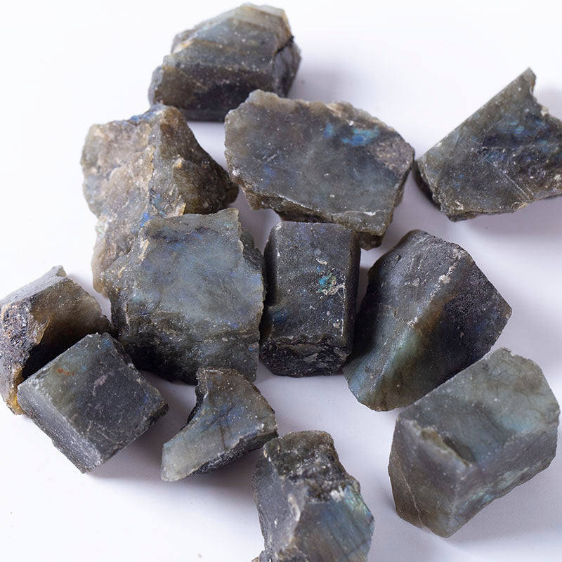 Rough quartz labradorite watercutter family decoration