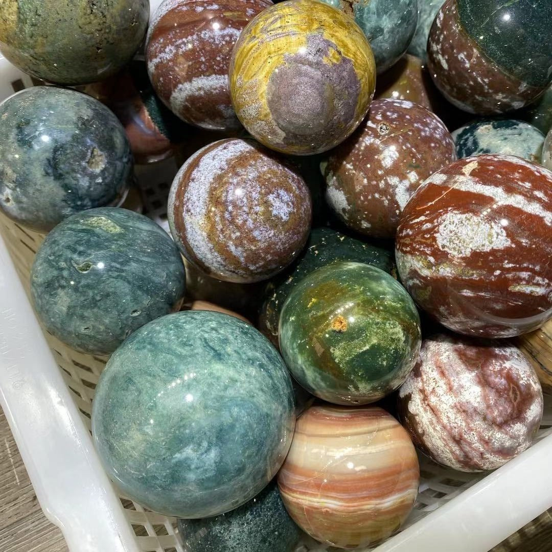 Bola de cristal de esfera de bola de jade oceánico