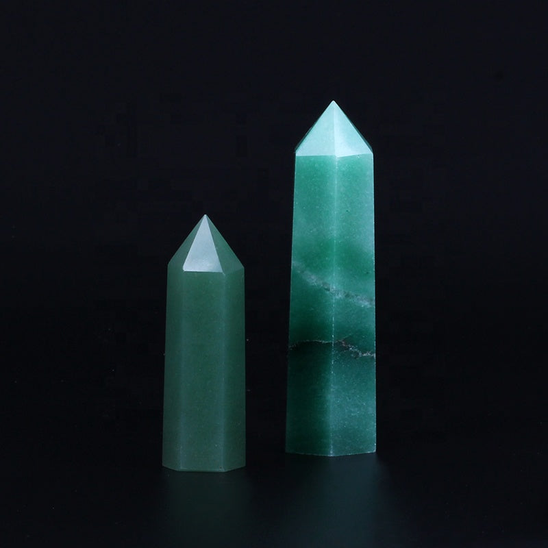 wholesale natural crystal wand aventurine wand point quartz crystal tower for healing