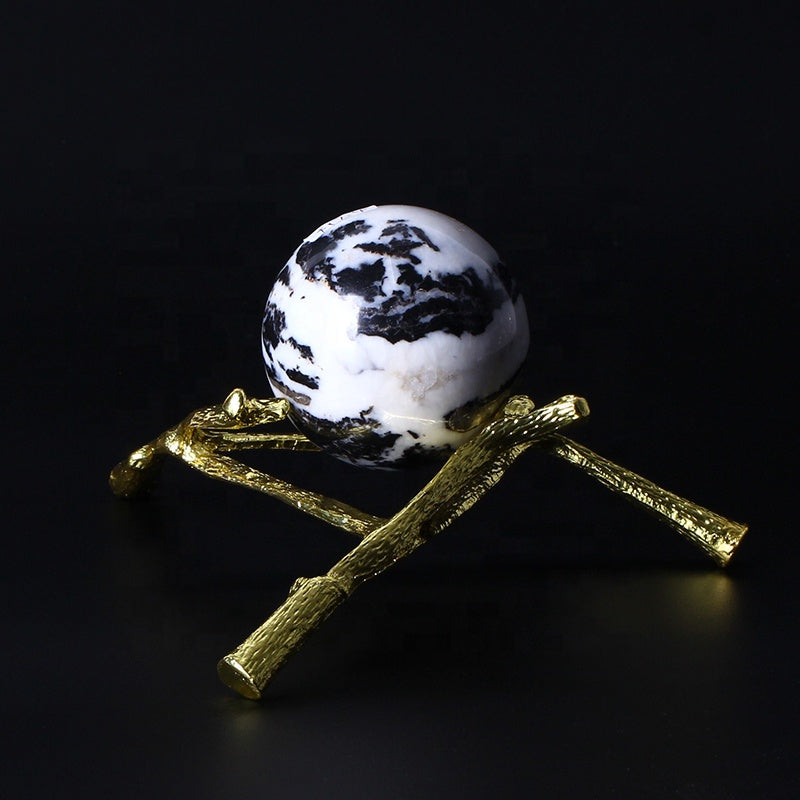 Natural Healing Zebra Jasper Crystal Ball Crystal Sphere For Decoration