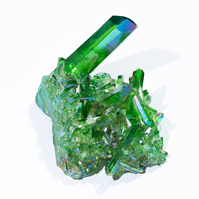 Wholesale green electroplate cluster quartz crystal cluster for healing