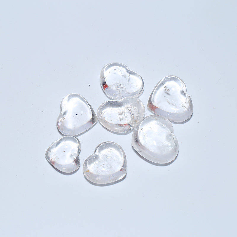 White heart crystal heart decoration