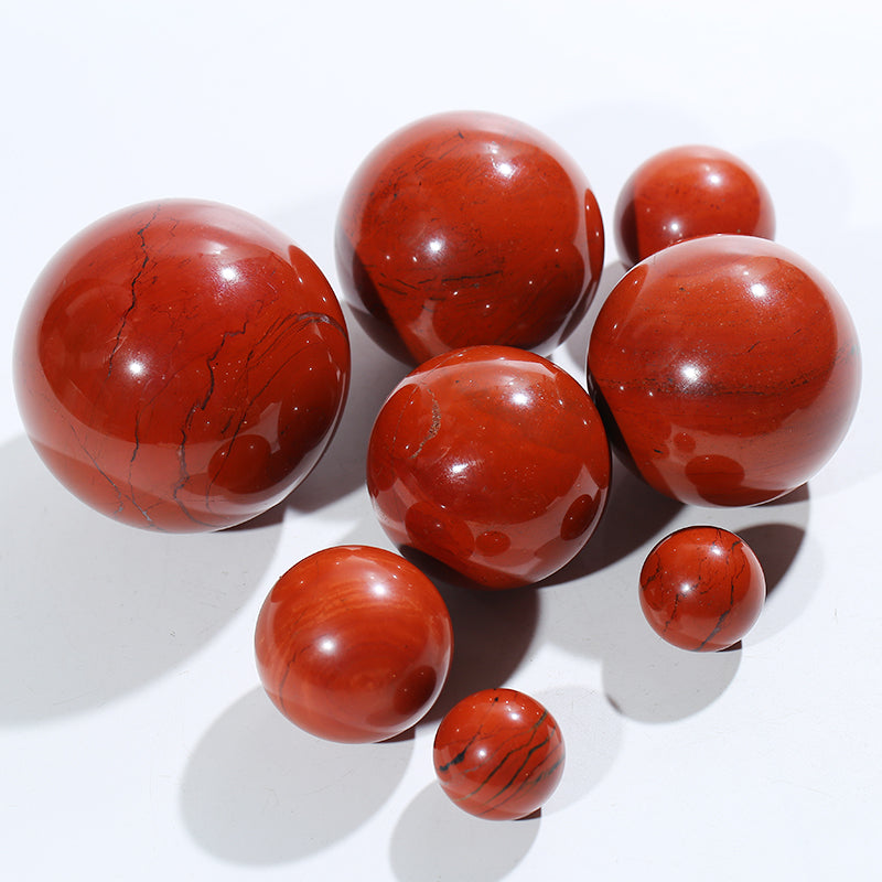 Mezclar bola de jaspe rojo de 2,5-8 cm