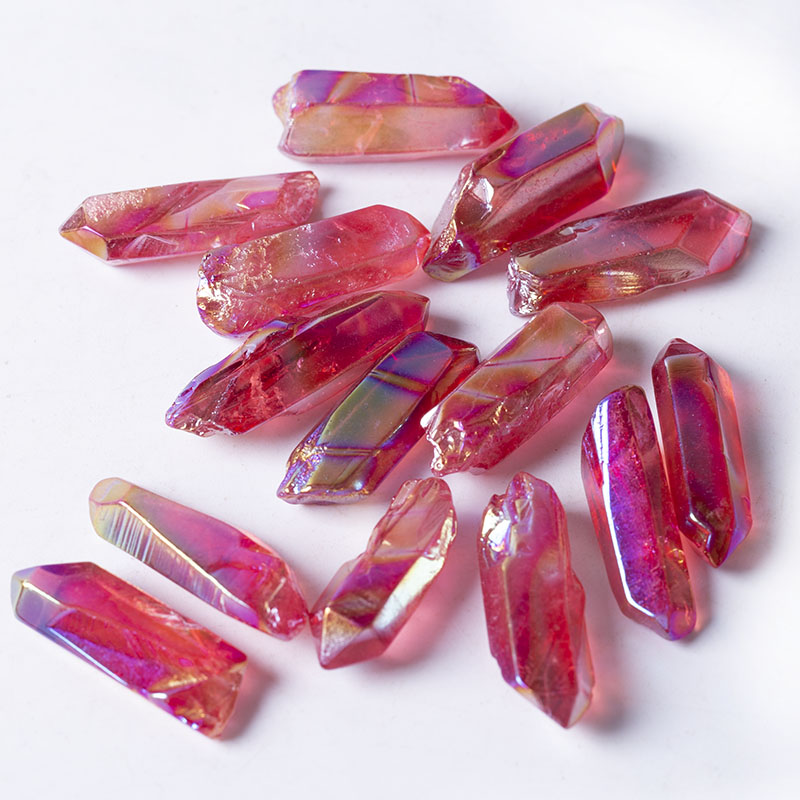 High quality natural crystal healing stone electric plating