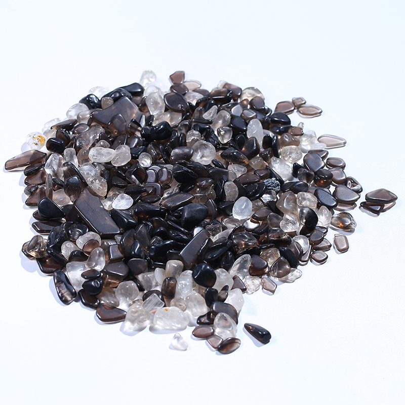 Natural gem smoke black quartz gravel