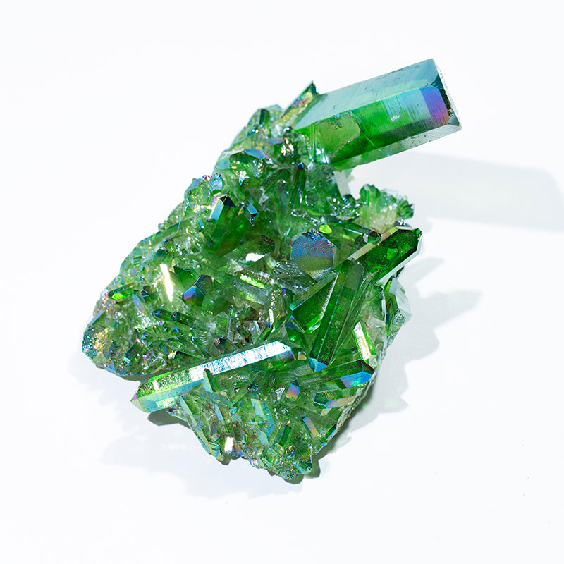 Wholesale green electroplate cluster quartz crystal cluster for healing