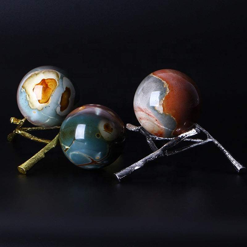 Natural Healing Ocean Stone Crystal Ball Crystal Sphere For Decoration