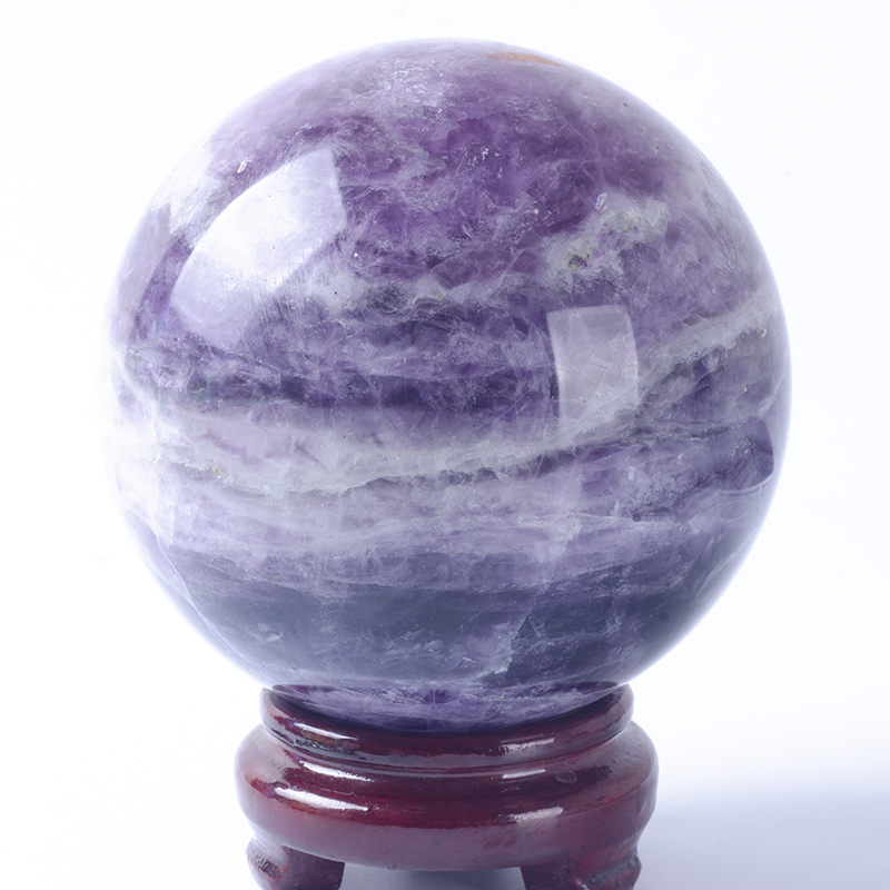 Natural purple fluorite spherical crystals