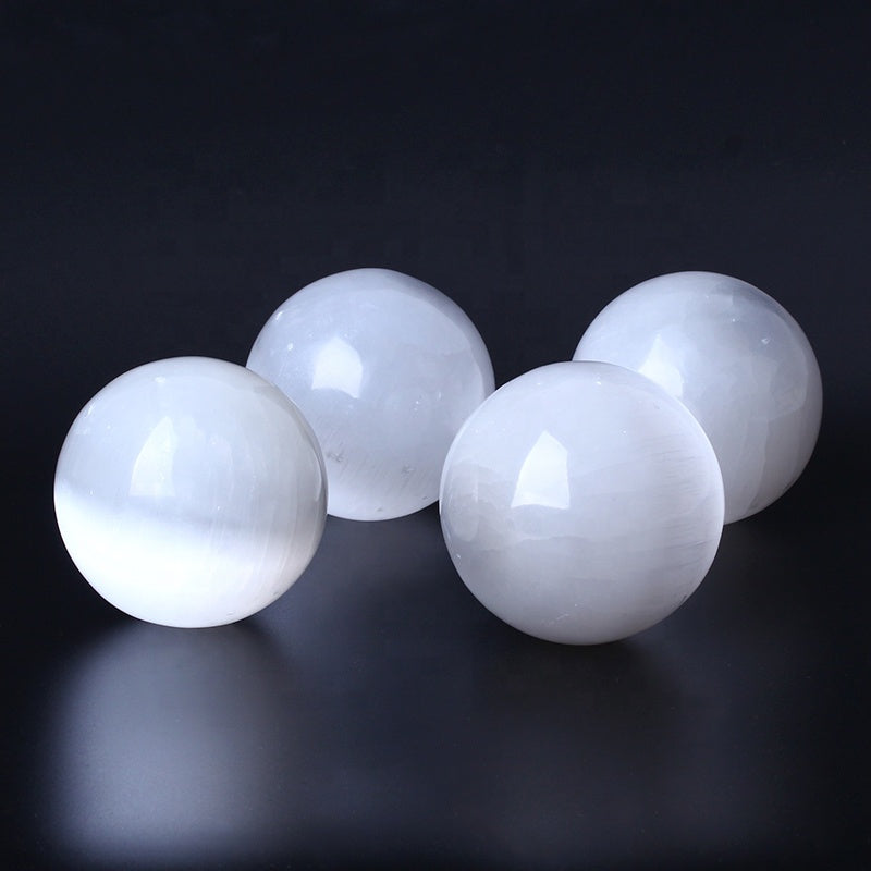 Natural Healing Crystal Ball Polished High Quality Selenite Sphere Crystal Crafts For Home Decoration