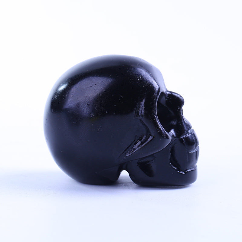 2-inch obsidian stone crystal skull