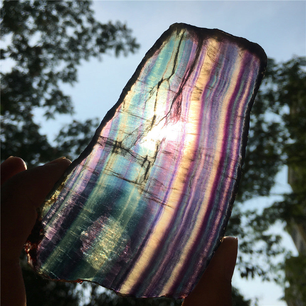 220G Natural multicolor fluorite crystal original stone specimens