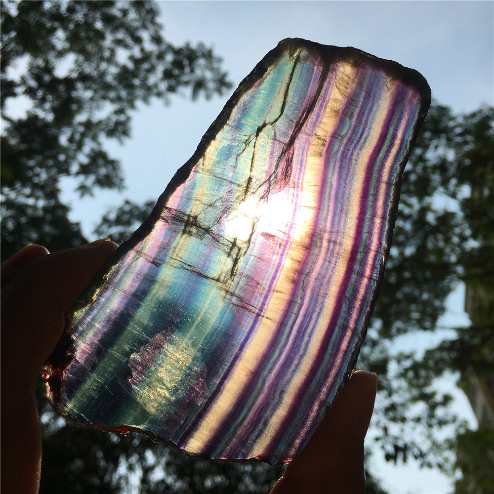 220G Natural multicolor fluorite crystal original stone specimens
