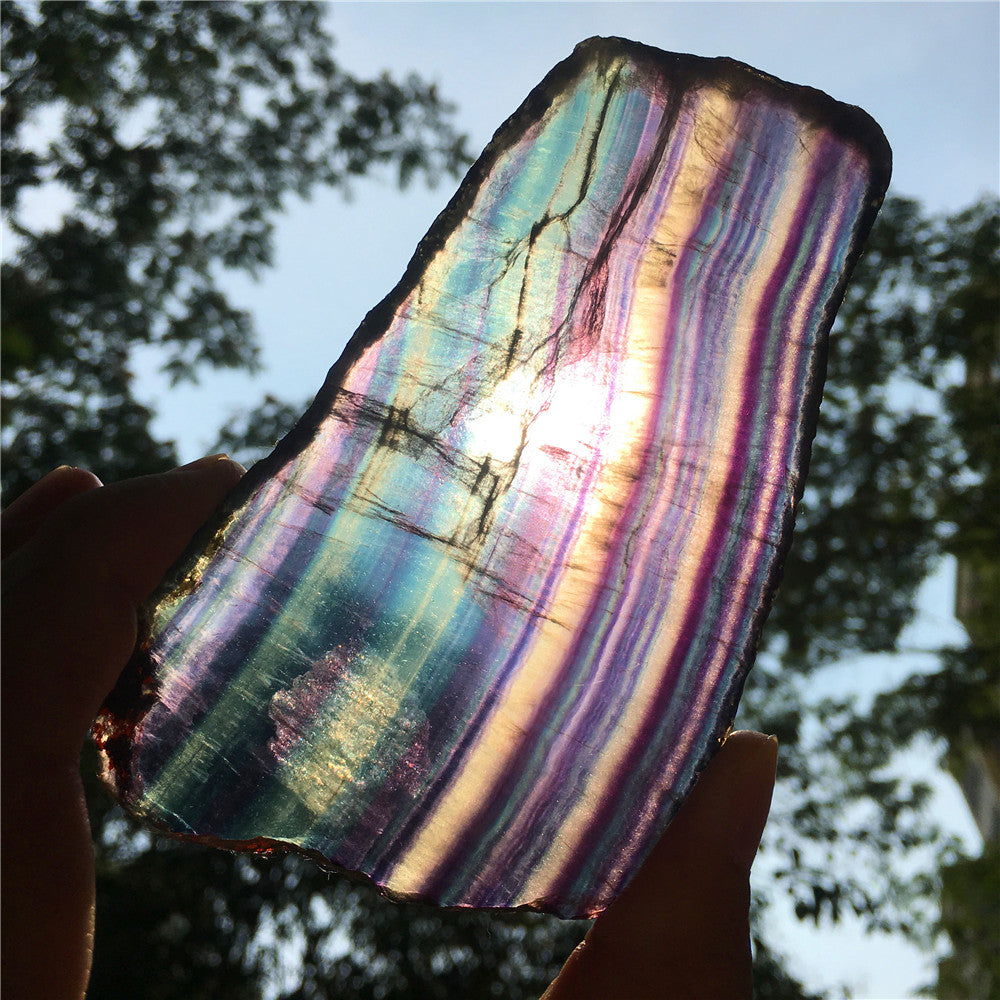 220G Natural multicolor fluorite crystal original stone specimens