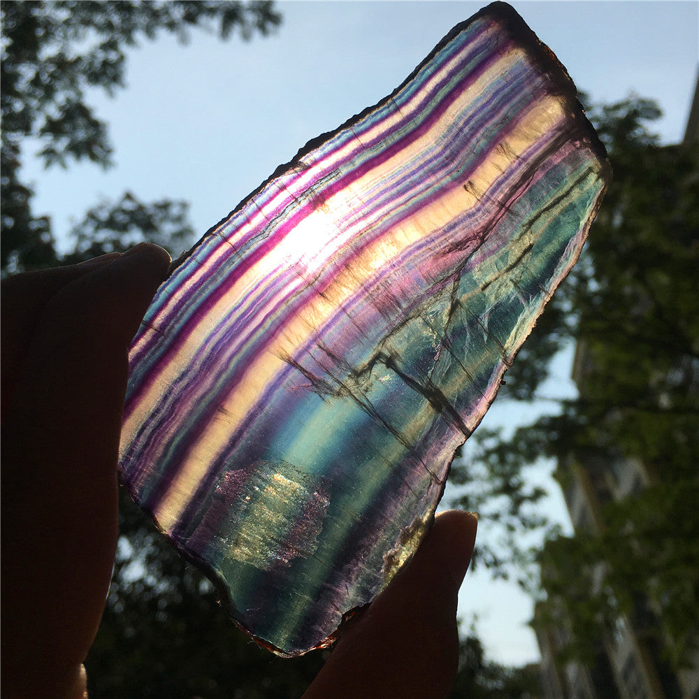 220G Natural multicolor fluorite crystal original stone specimens