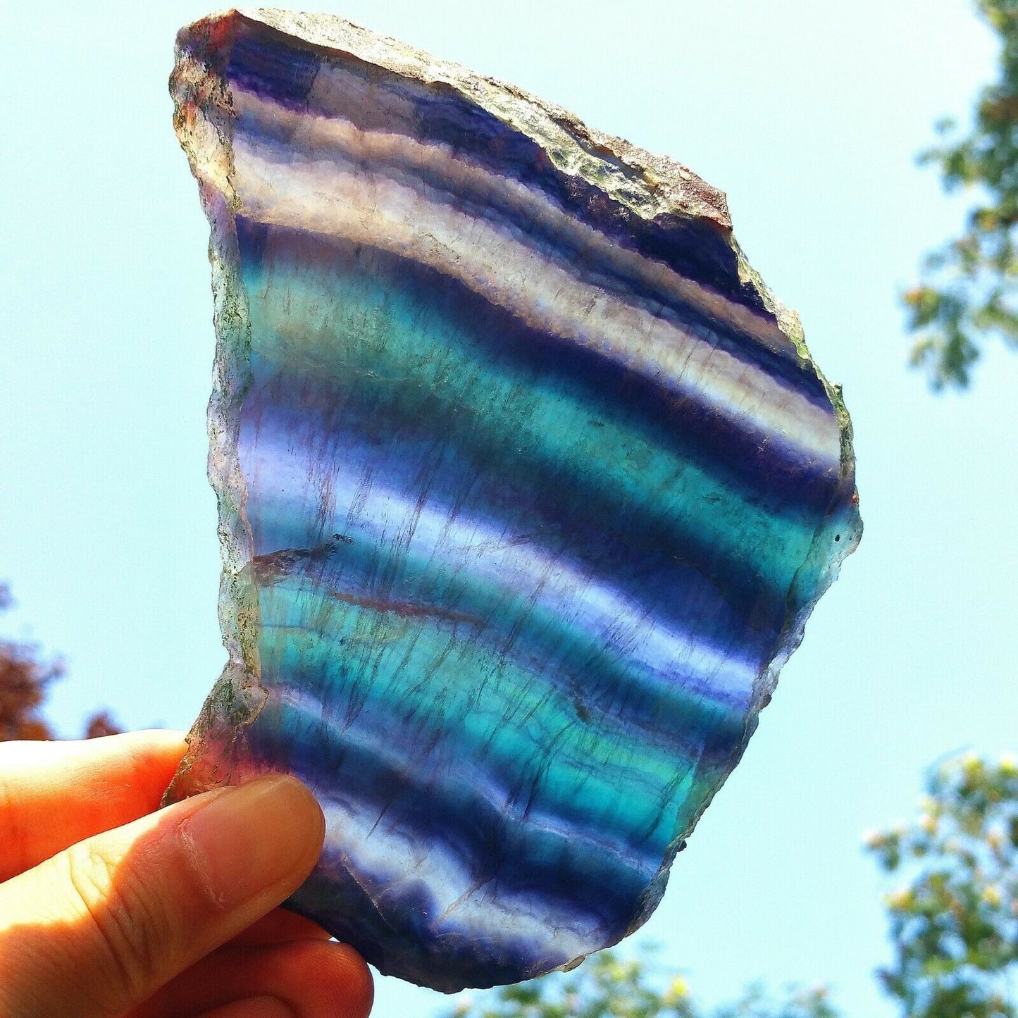 249G Natural multicolor fluorite crystal original stone specimens