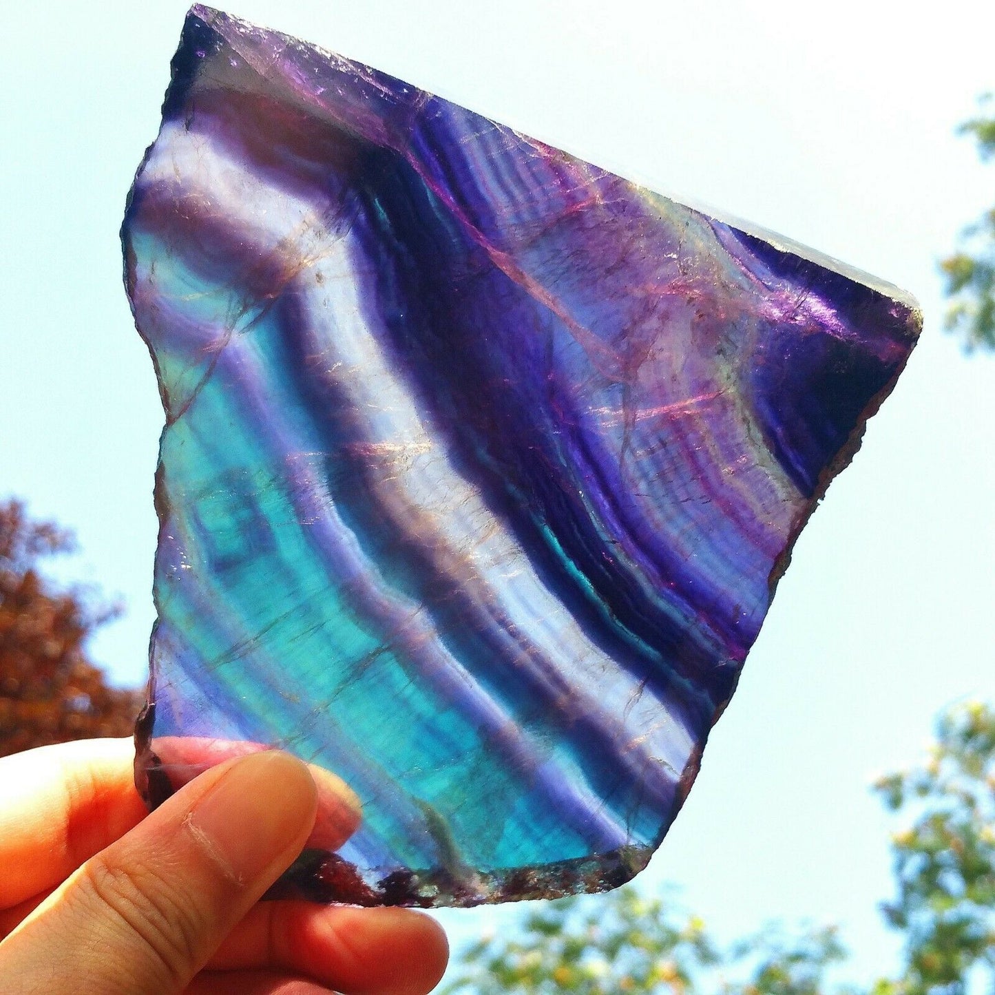 285G Natural multicolor fluorite crystal original stone specimens