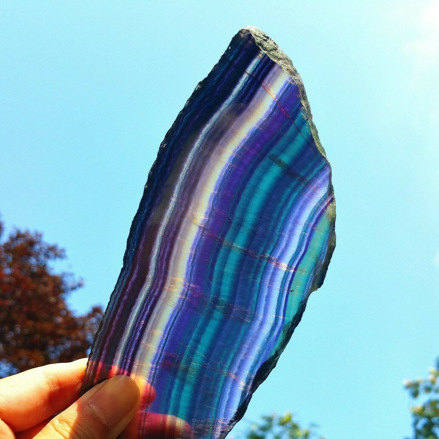 275G Natural multicolor fluorite crystal original stone specimens