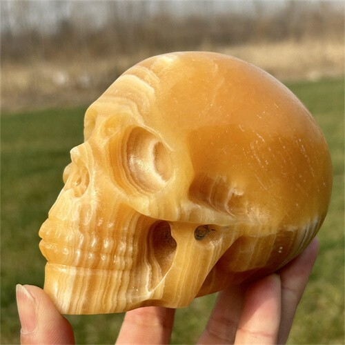 930g Natural Carved Geodes stone Skull Figurines Reiki Quartz Crystal Skull Deco