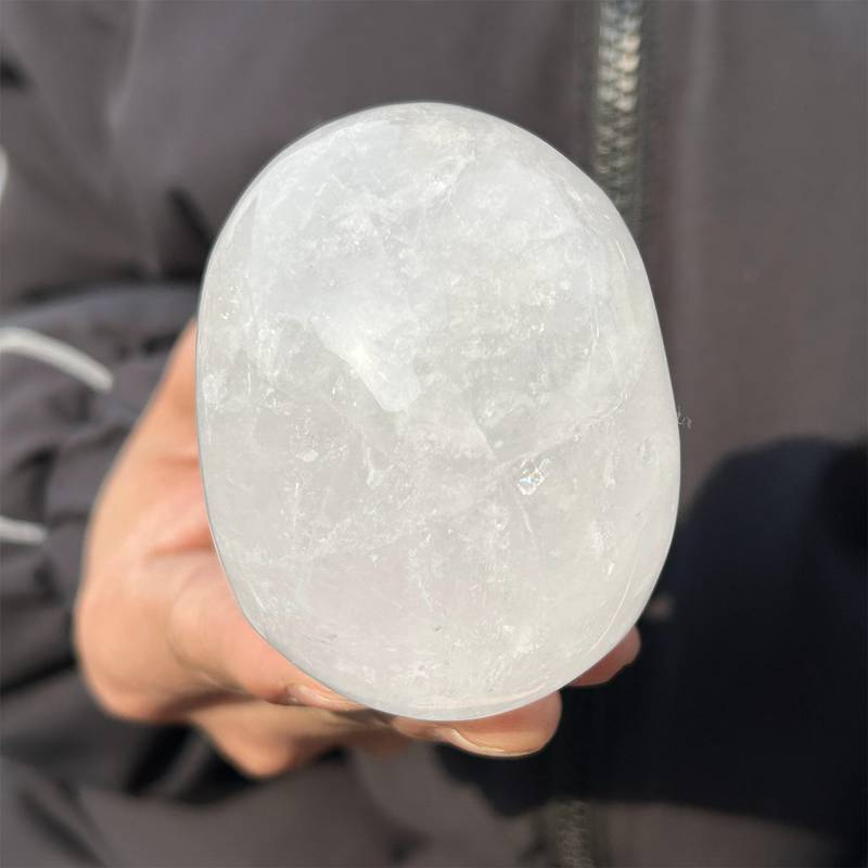 0.34kg Natural clear quartz skull carved Quartz Crystal skull Healing