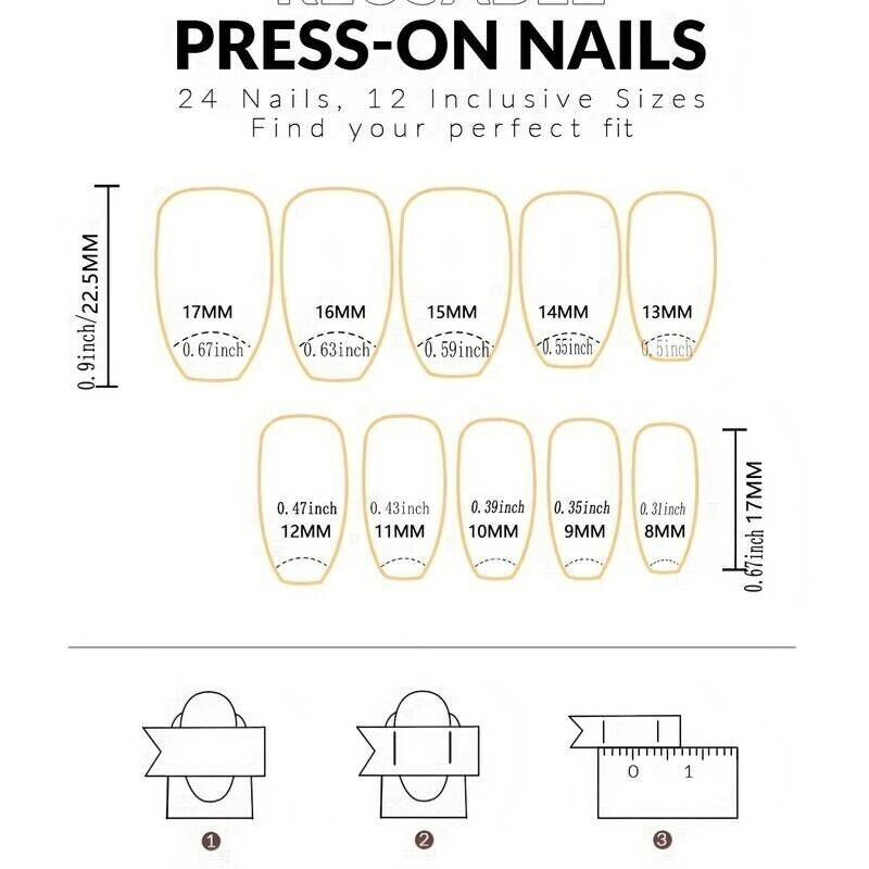 24 Pcs French Tip Press-On Nails  Short Square Fake Nails with Nude Pink StickOn