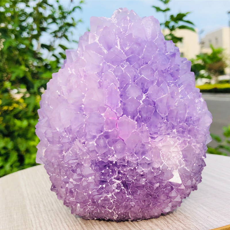 1020g Home Decor Purple Potassium ALUM Octahedral Crystal Stunning Crystal HD187