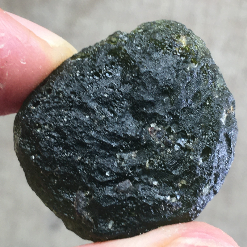 50.2Ct MOLDAVITE From Czech Republic From Meteorite Impact With Chips