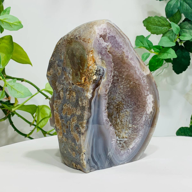 1676g Natural Crystal Jade Hand Carved Quartz Skull Medium Energy Reiki Healing