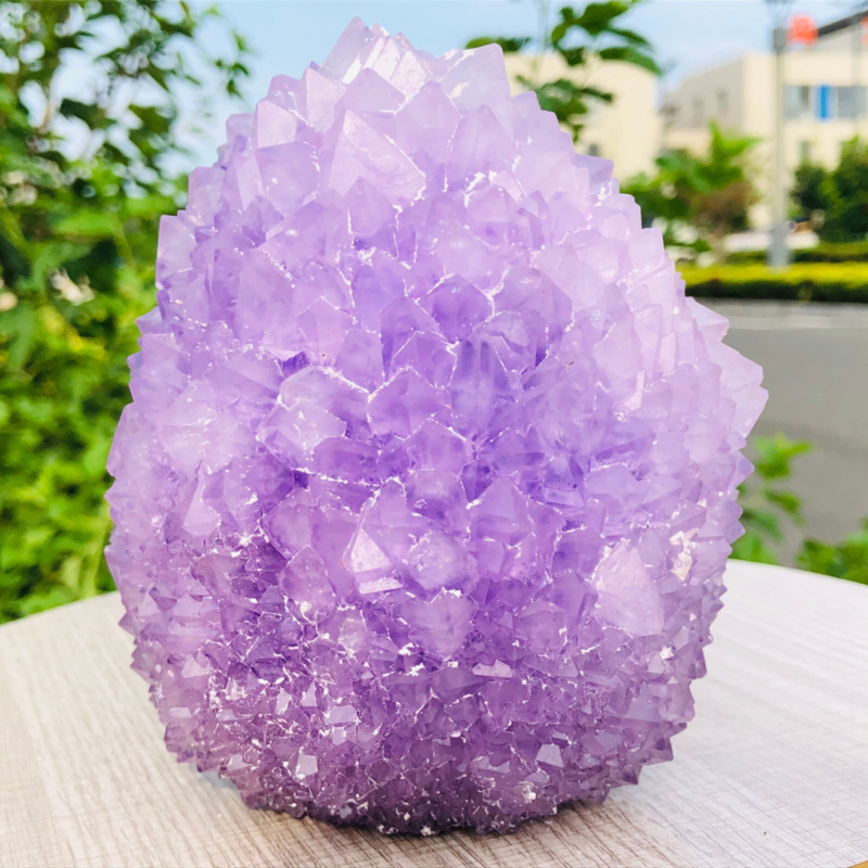 1020g Home Decor Purple Potassium ALUM Octahedral Crystal Stunning Crystal HD187