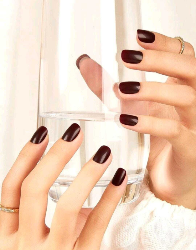 Press On Nails Short Oval Various Colours Nude False Fake Nail 24pcs With Glue