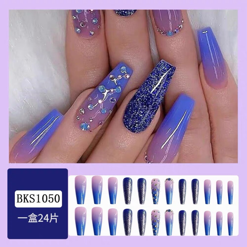 Handmade Press on nails coffin/square/almond long length summer theme