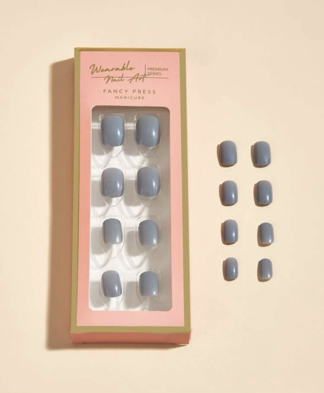 Press On Nails Short Oval Various Colours Nude False Fake Nail 24pcs With Glue
