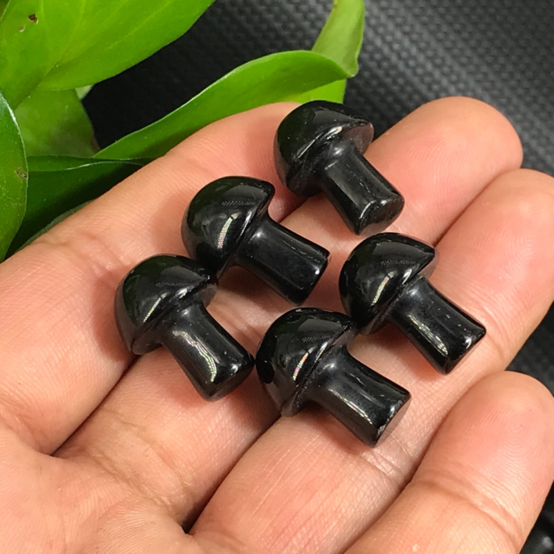 10pc natural obsidian Mushroom Quartz Crystal Reiki healing gem random