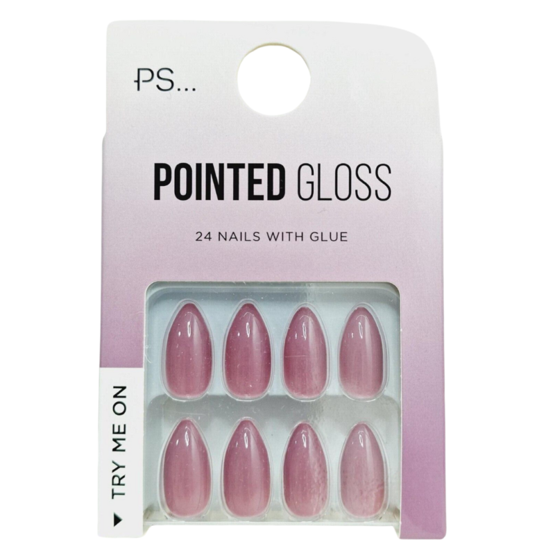 False Nails Press On Fake Tips Stick Coffin Square Full Cover Primark Glue 24pk