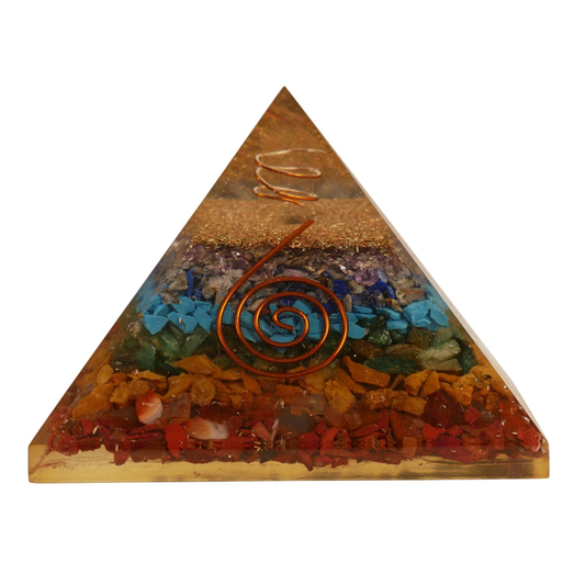 Orgone 7 Chakra Pyramid Energy Generator Orgonite Pyramid Free Shipping