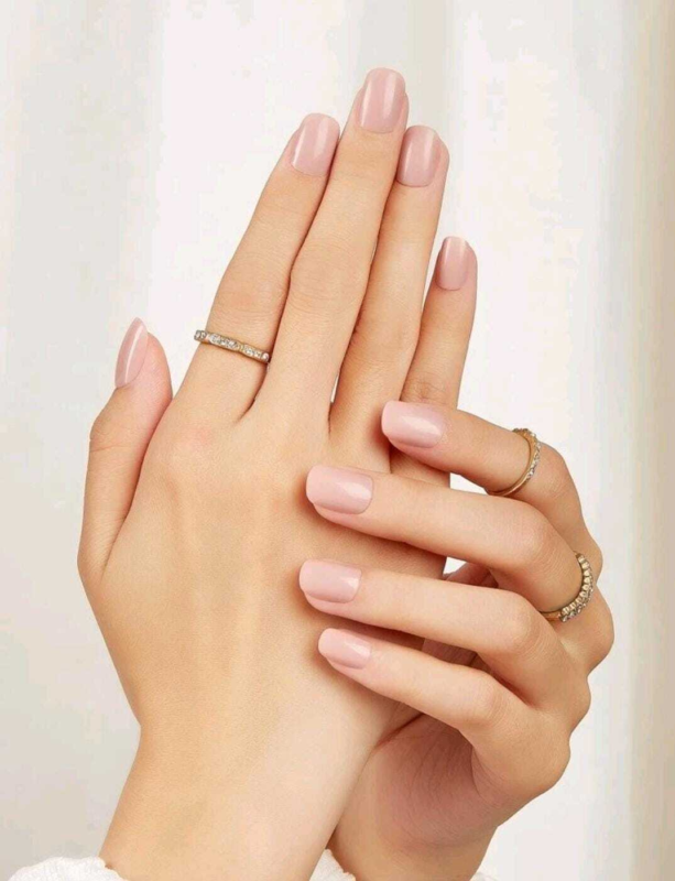 Press On Nails Short Oval Various Colours Nude False Fake Nail 24pcs With Glue