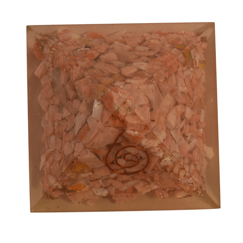 Sunstone Orgone Pyramid Reiki Healing Crystal Positive Energy Free Shipping