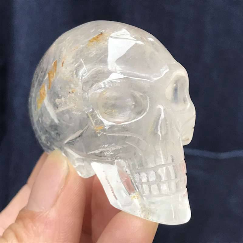 0.13kg Natural clear quartz skull carved Quartz Crystal skull Healing