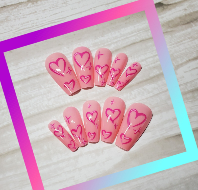 24 Piece Nail Art Press On Tips Fake Nail Tips False Nails Pick Your Style!