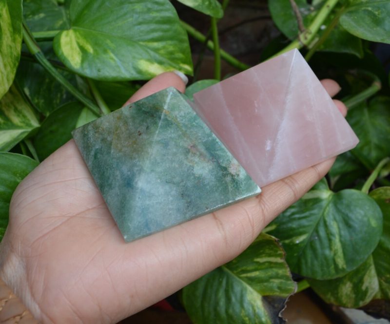 Chakra Pyramid Stone Crystal Yoga Healing NATURAL Spirituality Specimen~I-4842