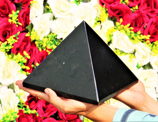 Giant 20CM Natural Black Tourmaline  Stone Crystal Healing Energy Chakra Pyramid