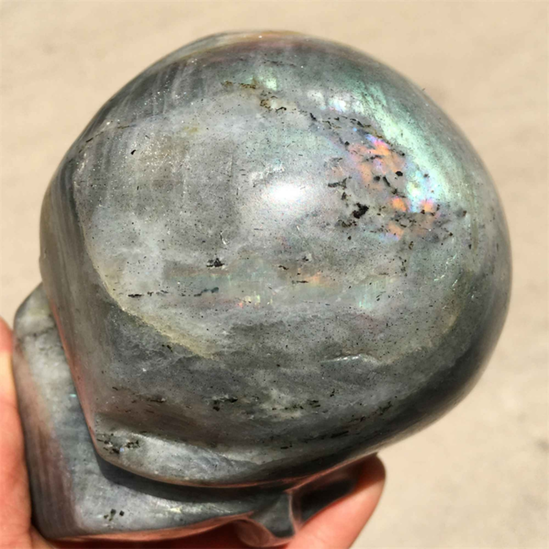 Natural Labradorite Skull,Quartz Crystal Skull,Hand Carved,Home