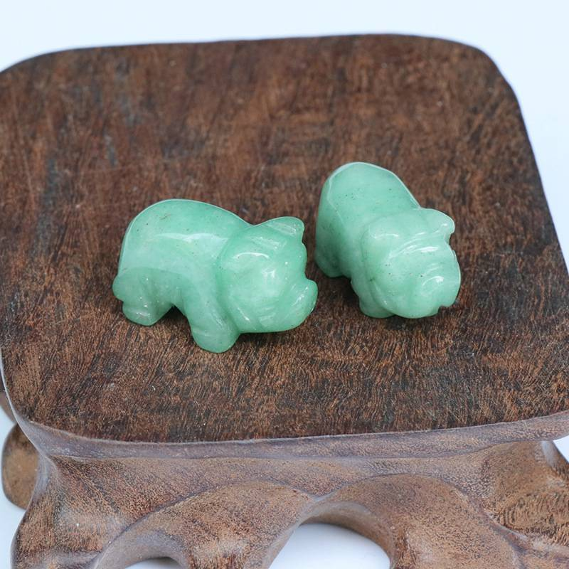 Natural Colorful Quartz Mini Crystal Piggy Animal Carved Chakra Gemstone Decor
