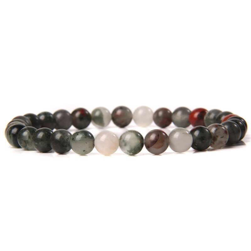 Handmade Natural 6mm Crystal Agates Stretch Bracelet for Women Men Jewelry Gifts