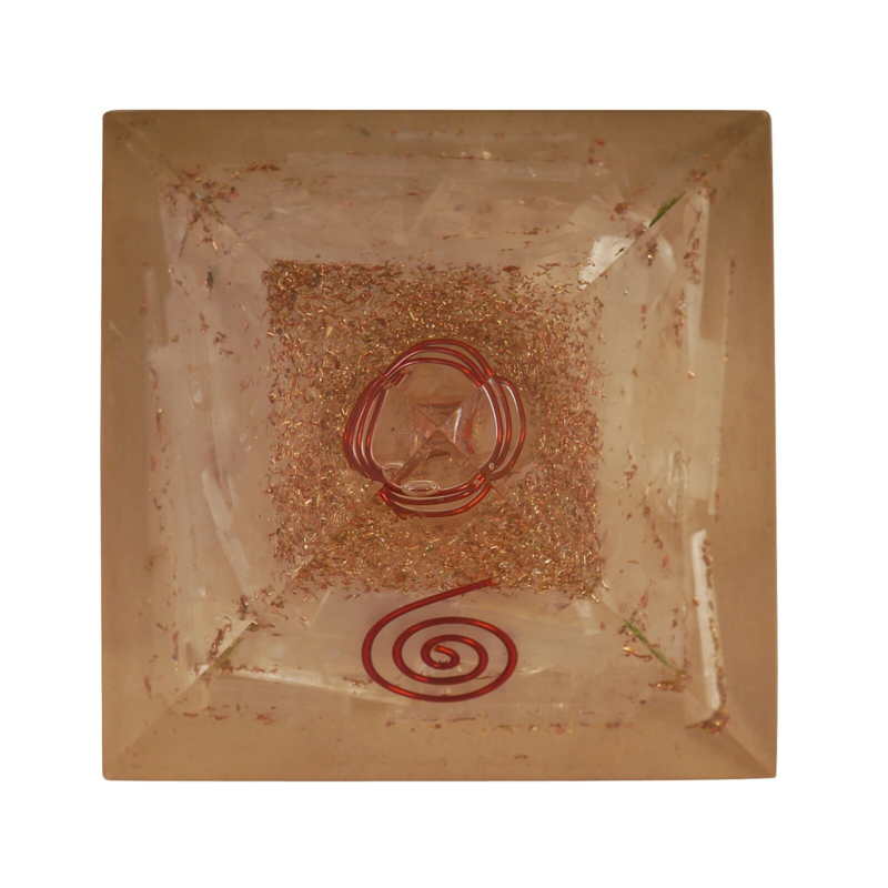 Selenite Stone Orgone Pyramid Reiki Crystal Positive Energy Free Shipping